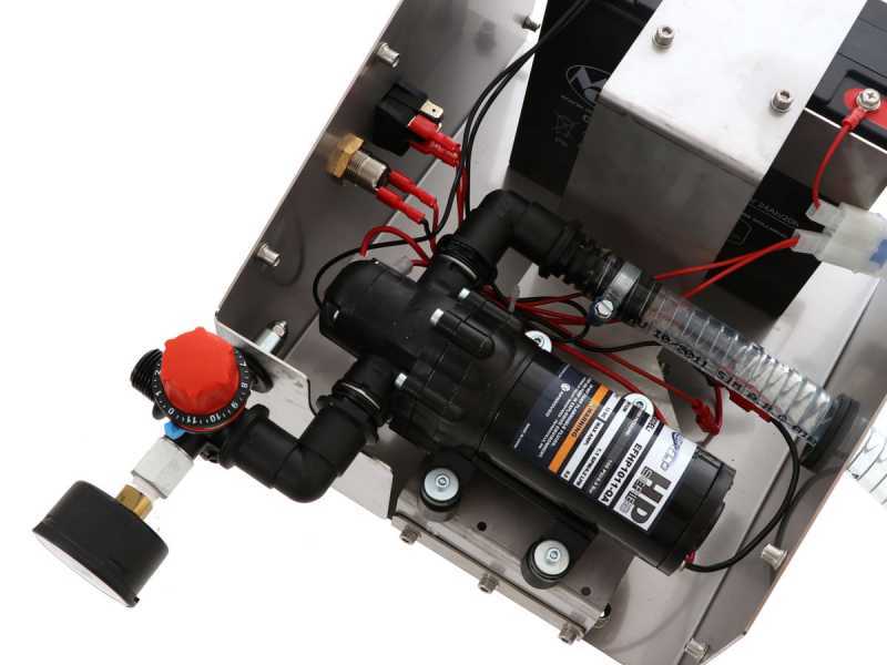 Comet CBM 1200 HP - Kit pompa a batteria per irrorazione e carrello - 55L