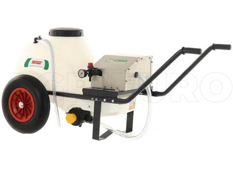 Comet CBM 1200 HP - Kit pompa a batteria per irrorazione e carrello - 120L