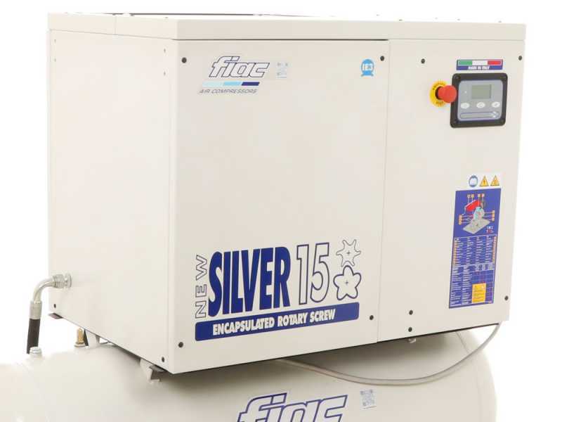 FIAC New Silver 15/300 - Compressore rotativo trifase a vite silenziato - Motore 15 HP