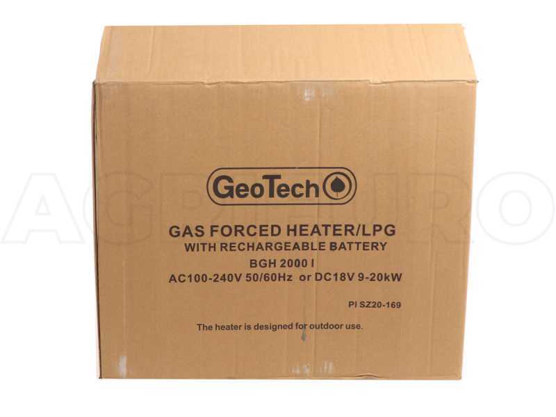 Geotech BGH 2000 I - Generatore di aria calda a gas - 18V a batteria