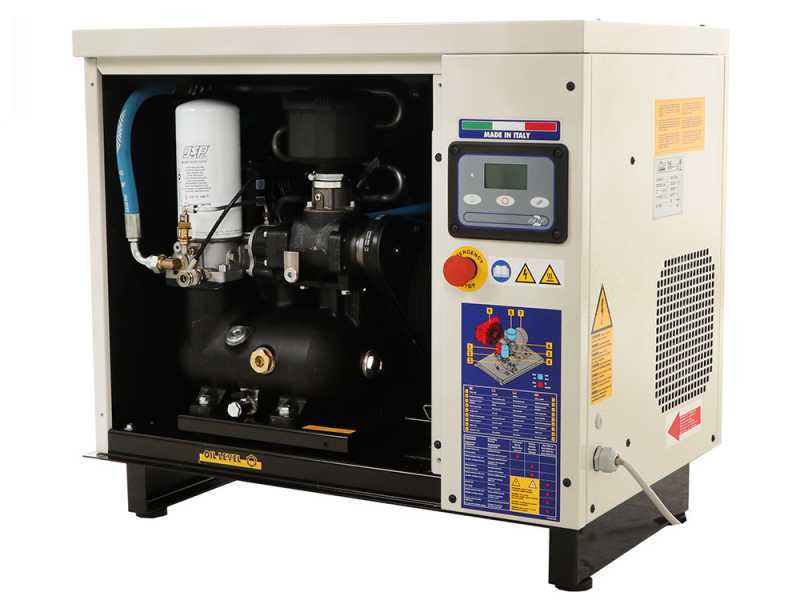 FIAC New Silver 10 - Compressore rotativo trifase a vite silenziato - Motore 10 HP 