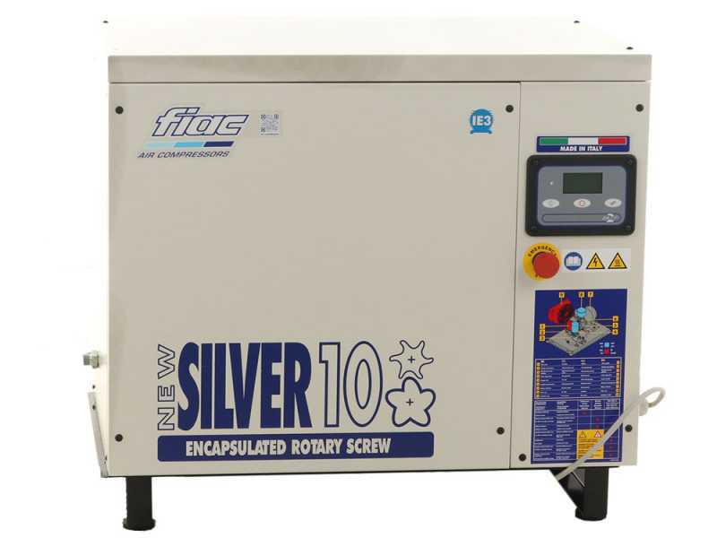 FIAC New Silver 10 - Compressore rotativo trifase a vite silenziato - Motore 10 HP 