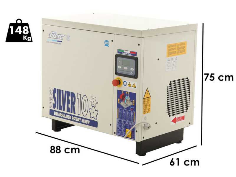 FIAC New Silver 10 - Compressore rotativo trifase a vite silenziato - Motore 10 HP 