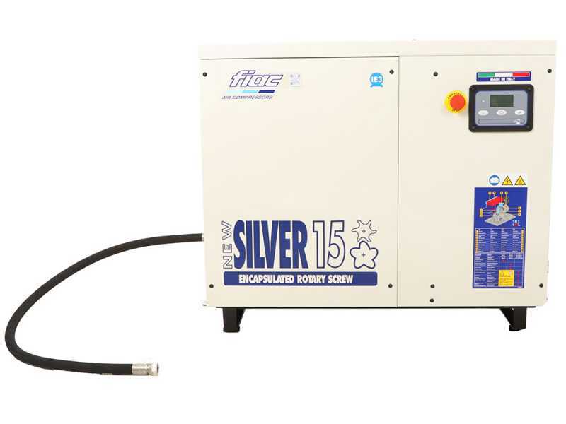 FIAC New Silver 15 - Compressore rotativo trifase a vite silenziato - Motore 15 HP 