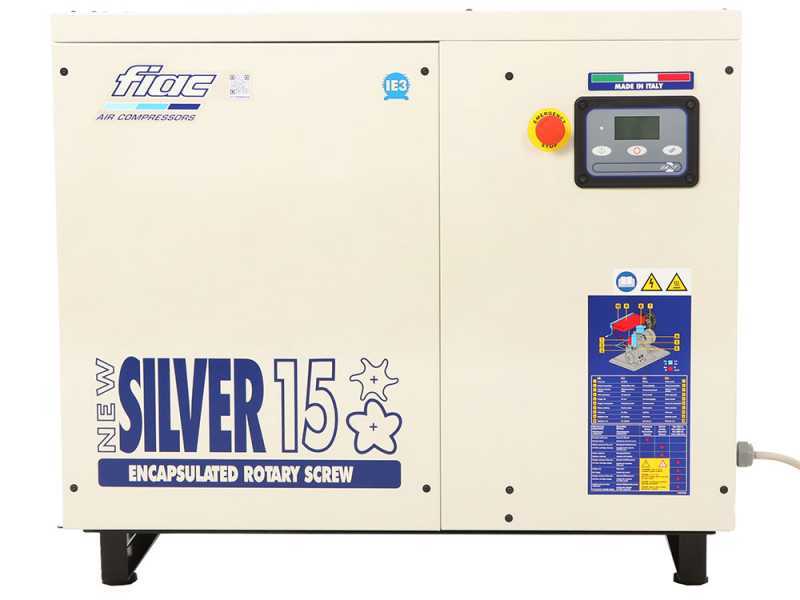 FIAC New Silver 15 - Compressore rotativo trifase a vite silenziato - Motore 15 HP 