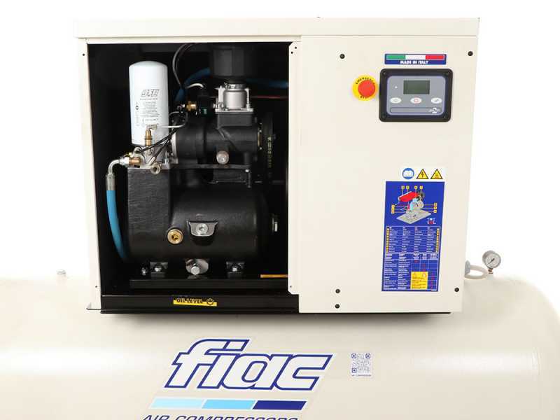 FIAC New Silver 15/500 - Compressore rotativo trifase a vite silenziato - Motore 15 HP 