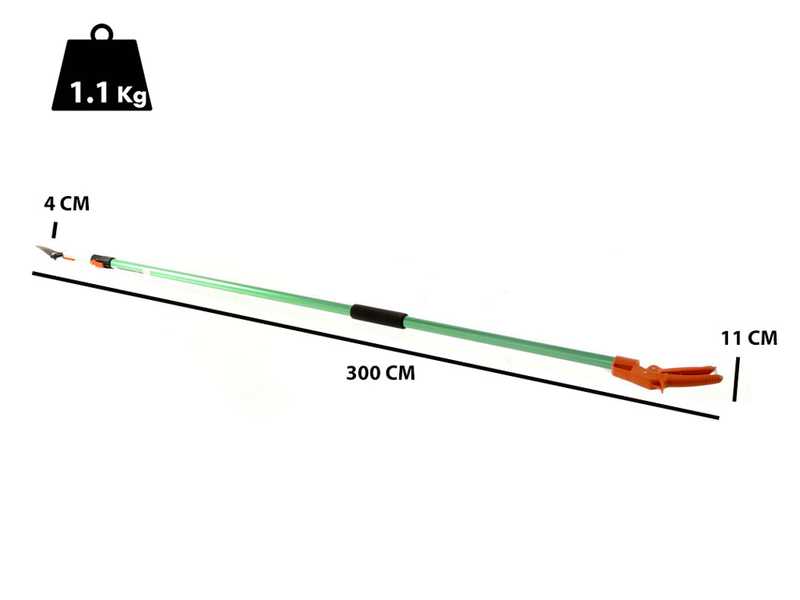GeoTech FS 180-300 - Forbice lunga da siepe 3.0m