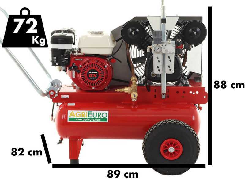 Motocompressore a scoppio Tornado Double F 750 con motore Honda GX200 - 6HP
