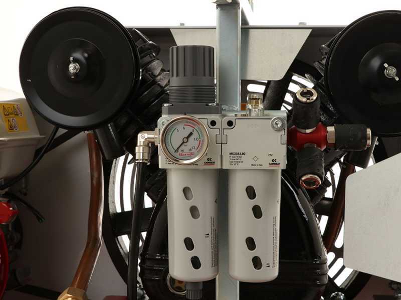 Motocompressore a scoppio Tornado Double F 750 con motore Honda GX200 - 6HP