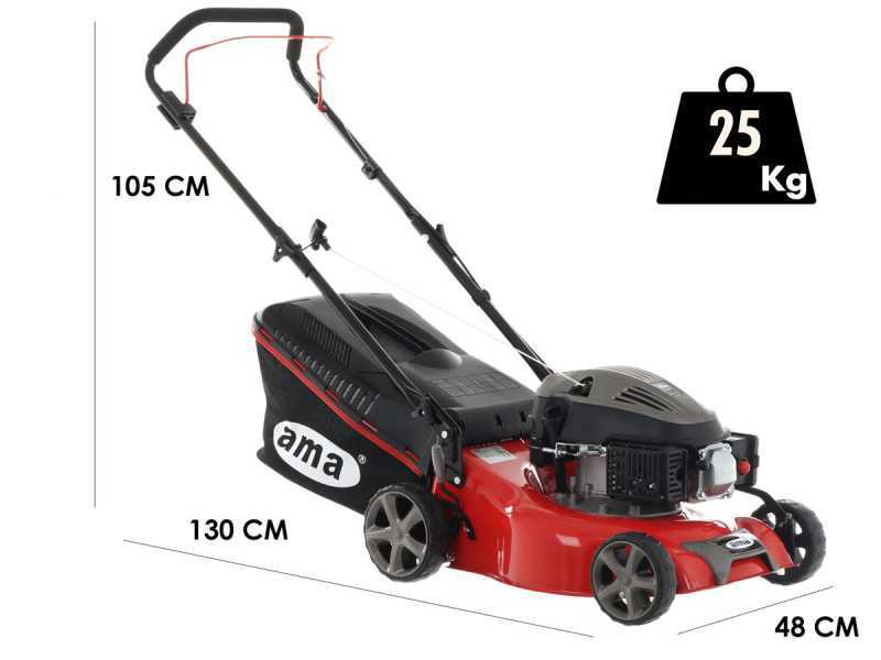 Ama TRX 421 - Tagliaerba a scoppio - 3in1: raccolta + scarico posteriore + mulching