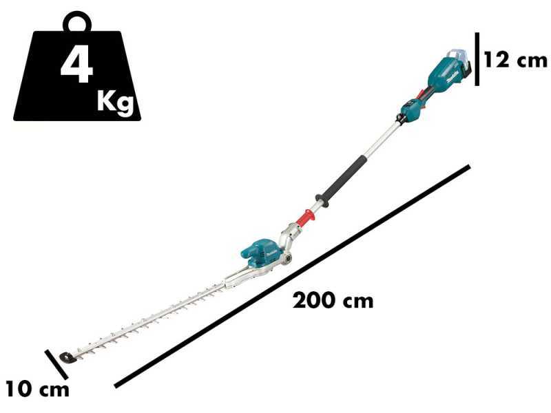 Makita DUN500 - Tagliasiepi a batteria su asta - SENZA BATTERIE E CARICABATTERIE