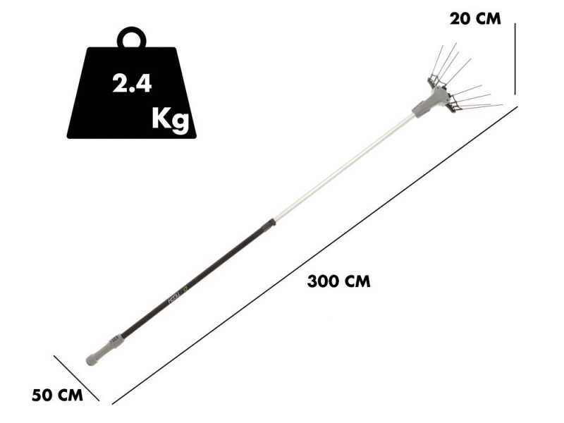 Volpi Olytech Mondial 845L - Abbacchiatore elettrico a batteria 210/300 - Asta telescopica