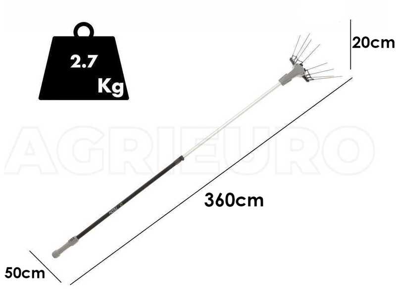 Volpi Olytech Mondial 845XL - Abbacchiatore elettrico a batteria 240/360 - Asta telescopica