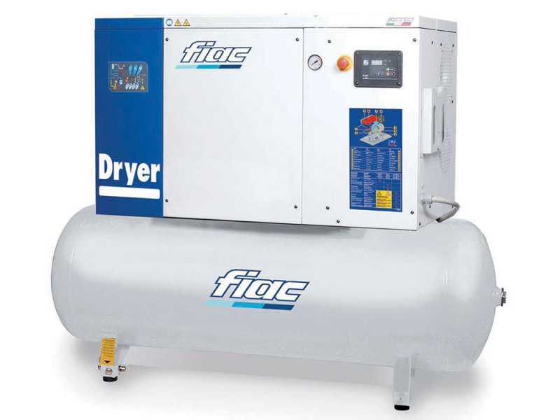 FIAC New Silver D 10/300 - Compressore rotativo trifase a vite silenziato - Essiccatore integrato - Motore 10 HP 
