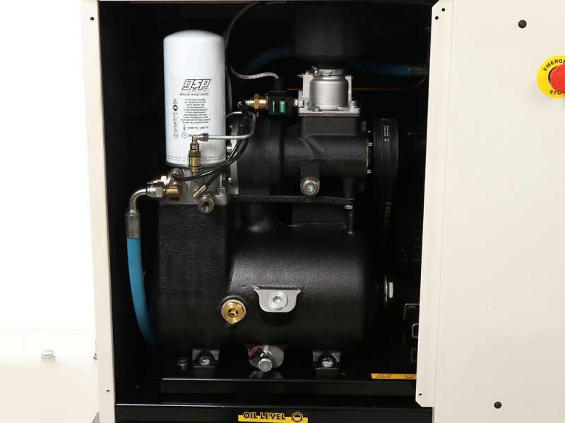 FIAC New Silver D 20/300 - Compressore rotativo trifase a vite silenziato - Essiccatore integrato - Motore 20 HP 