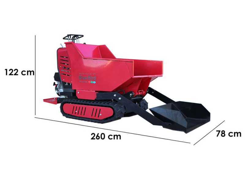 Blue Bird Trasporter 500DL - Motocarriola cingolata cassone dumper 500Kg