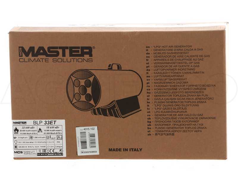 Master BLP 33 ET - Generatore di aria calda a gas diretto - 33 kw