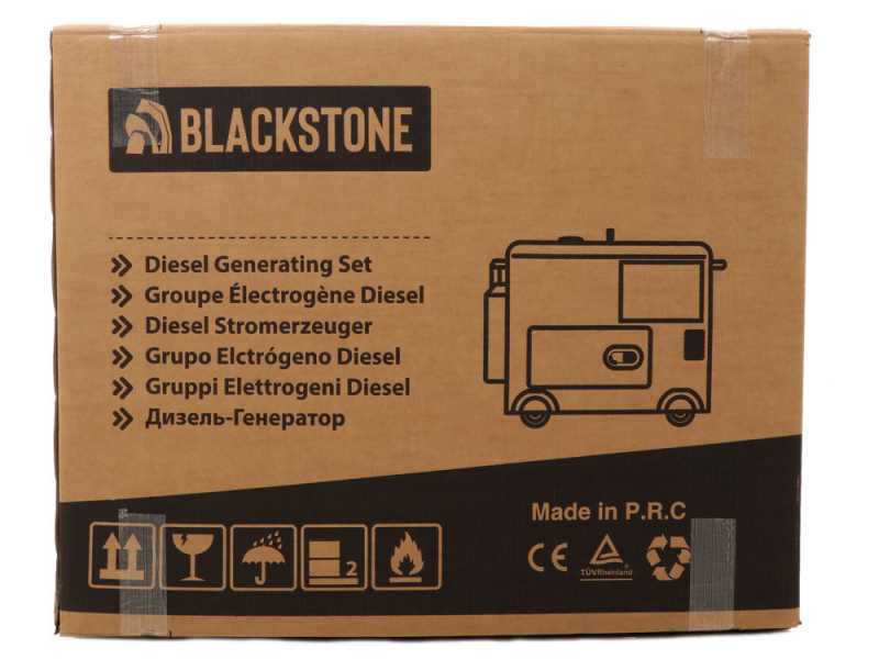 BlackStone SGB 8500 D-ES FP - Generatore di corrente carrellato silenziato diesel con AVR 6.3 kW - Continua 6 kW Full-Power + ATS Monofase