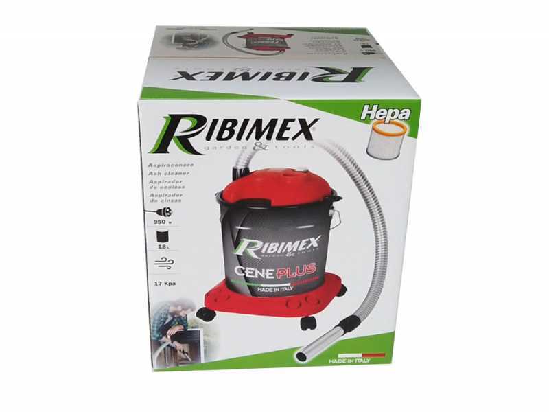 Aspiracenere a bidone Ribimex Ceneplus - Funzione soffiatore - 950 W