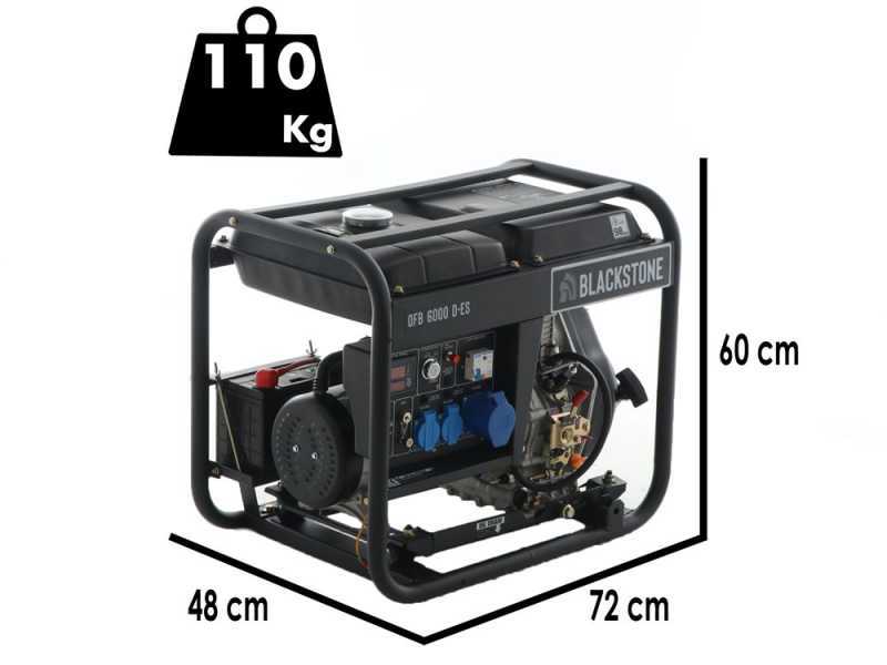 BlackStone OFB 6000 D-ES - Generatore di corrente diesel con AVR 5.3  kW - Continua 5 kW Monofase + ATS