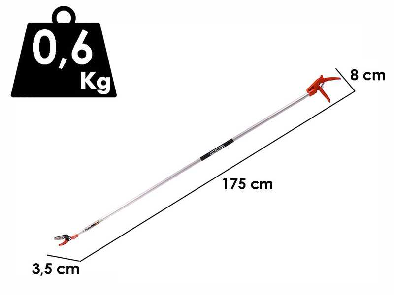 GeoTech FP-180 - Forbice su asta fissa con sistema Taglia e Tieni