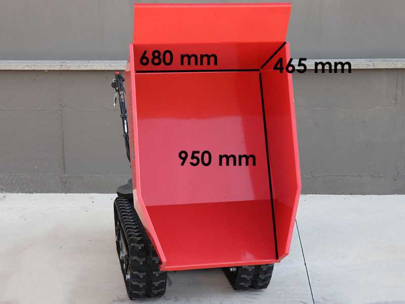 Blue Bird Transporter 500 D - Motocarriola cingolata cassone dumper 500Kg