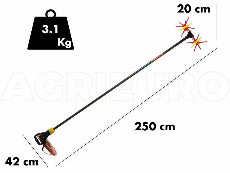 Abbacchiatore elettrico a batteria AGGELIS 5 CARBON con asta in carbonio