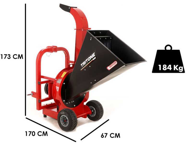 Ceccato Tritone BIG PTO - Biotrituratore a trattore - con attacco a 3 punti