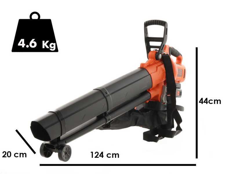 Black &amp; Decker BCBLV3625L1 - Soffiatore aspiratore a batteria 36V 2.5Ah