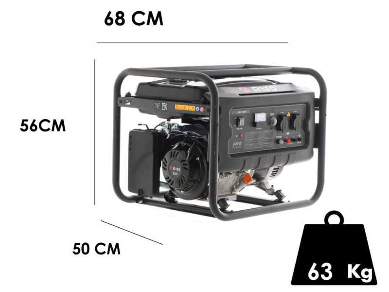 Rato R3800 AVR - Generatore di corrente a benzina con AVR 3.8 kW - Continua 3.5 kW Monofase