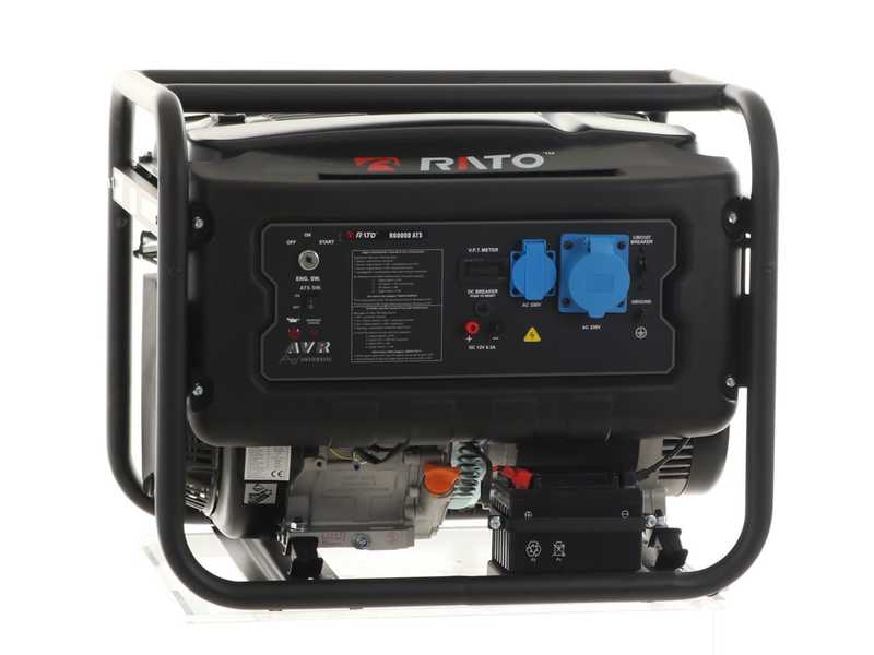 Rato R6000D-ATS AVR - Generatore di corrente a benzina con AVR 6 kW - Continua 5.5 kW Monofase