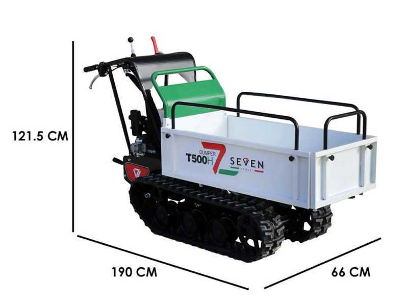 Seven Italy T500H GX-E - Motocarriola cingolata estensibile - Portata 500Kg