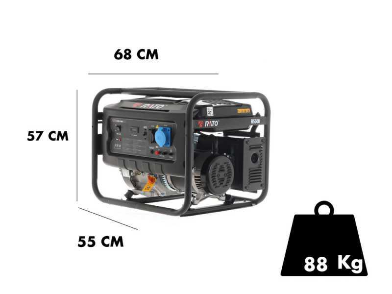 Rato R5500 AVR - Generatore di corrente a benzina con AVR 5.5 kW - Continua 5 kW Monofase