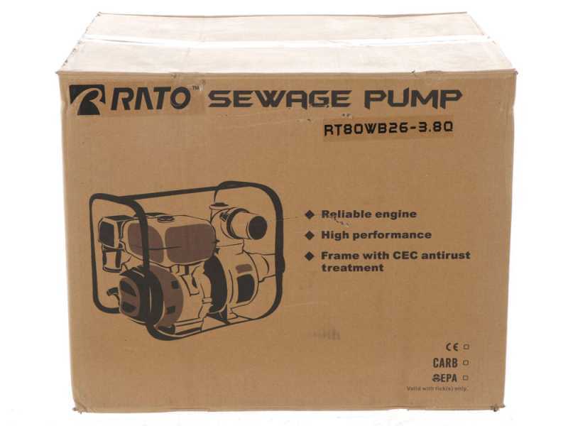 Motopompa per acque sporche RATO RT80W26 3.8 motore R210