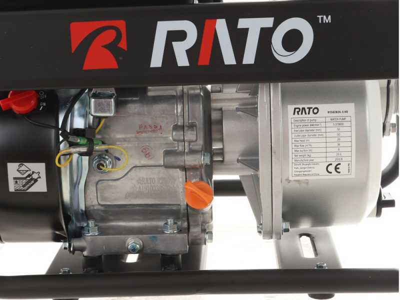 Motopompa a scoppio Rato RT50ZB26-3.6Q motore R210 con oil sensor