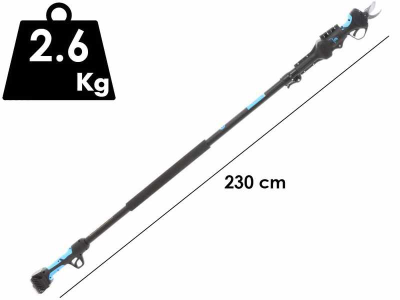 Campagnola Stark XM - Forbice a batteria da potatura su asta di prolunga - 3x 14,4V 2,5 Ah