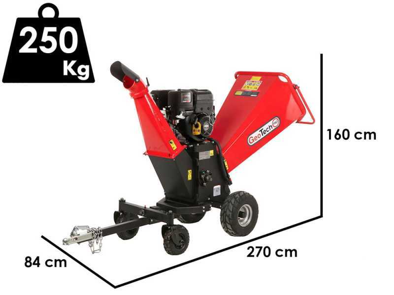 GeoTech-Pro PCS 160 BSE PRO - Biotrituratore a scoppio professionale - Motore B&amp;S XR2100
