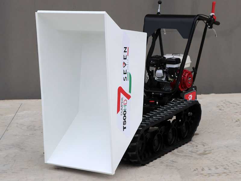 Seven Italy T500HD GX-E - Motocarriola cingolata dumper idraulico 500Kg