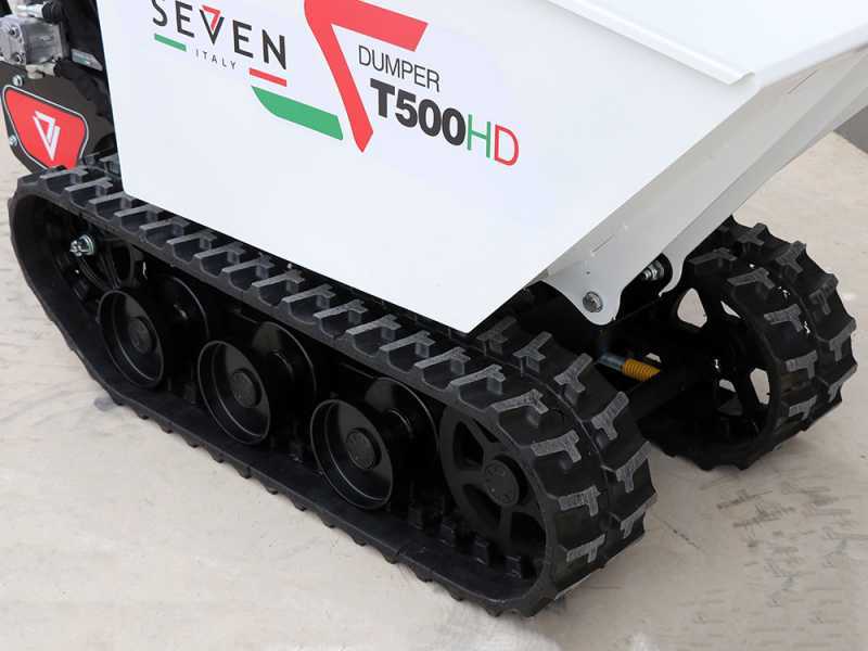Seven Italy T500HD GX-E - Motocarriola cingolata dumper idraulico 500Kg