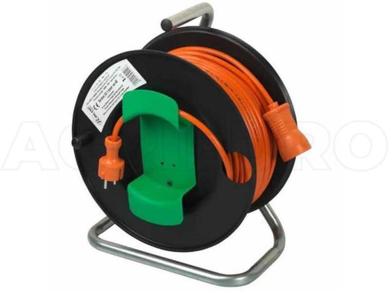 Avvolgicavo elettrico da giardinaggio 25 mt (avvolgitore con cavo) - 3 fili con sezione del rame 1,5 mm