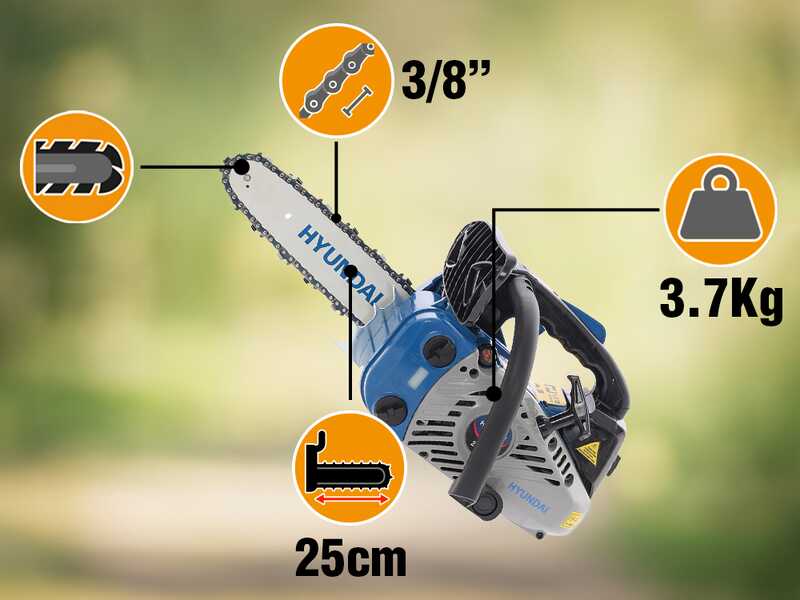 Hyundai LD825C - Motosega a scoppio da potatura - Lama da 25 cm
