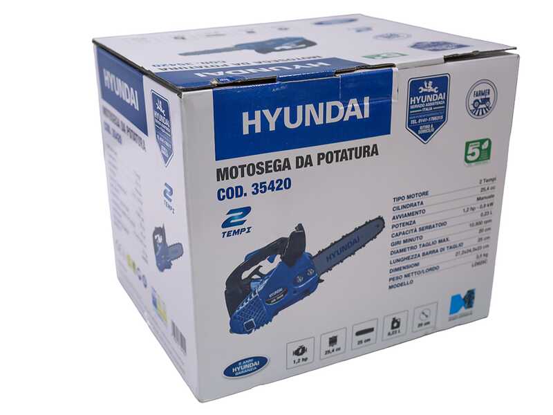 Hyundai LD825C - Motosega a scoppio da potatura - Lama da 25 cm