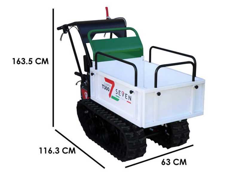 Seven Italy T300 GX-E - Motocarriola cingolata estensibile - Portata 300Kg