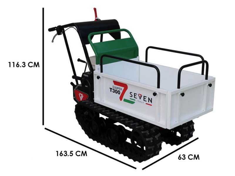Seven Italy T300 GX - Motocarriola cingolata estensibile - Portata 300Kg