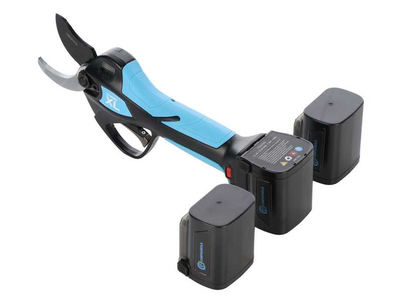Campagnola Stark XL - Forbice elettrica da potatura con kit cavo e fondina per batteria - 3x 21,6V 2,5 Ah