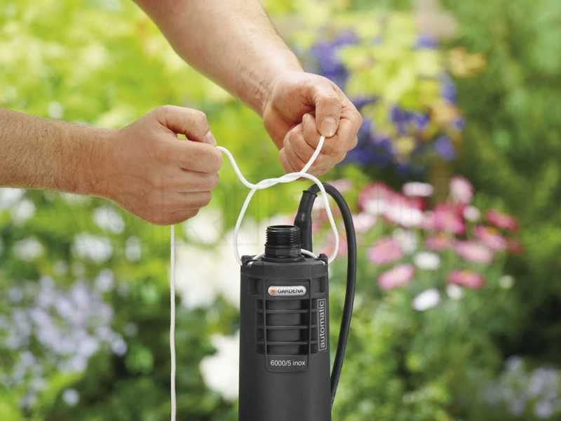 Gardena 6000/5 Inox Automatic - Pompa di profondit&agrave; per pozzi - Per acque chiare - galleggiante integrato