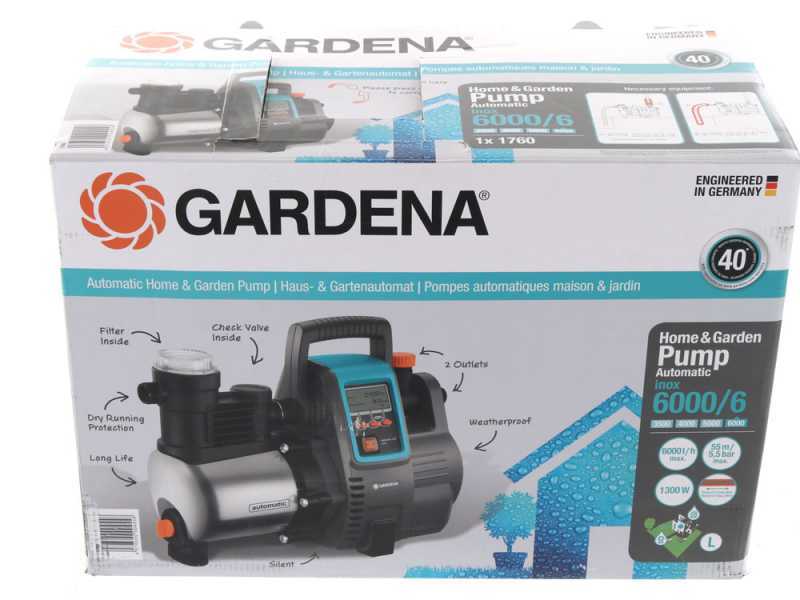 Gardena 6000/6E LCD Inox - Pompa elettrica automatica - 1300W