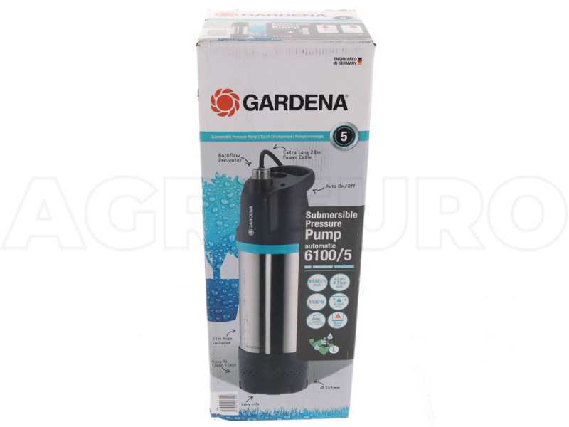Gardena 6100/5 Inox Automatic - Pompa sommersa a pressione - 4.7 bar - acque chiare