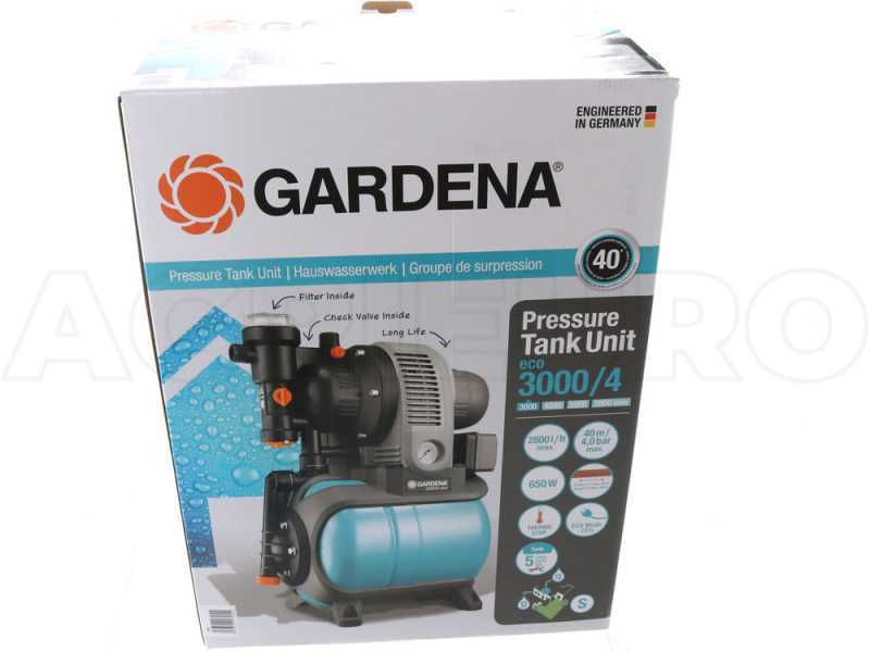Gardena 3000/4 Eco - Pompa Autoclave - 2800 l/h - 650W - Inox