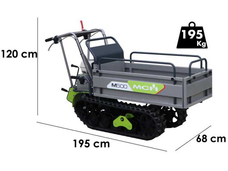 Motocarriola cingolata MCH M500-GX - Cassone estensibile - Portata 500 kg
